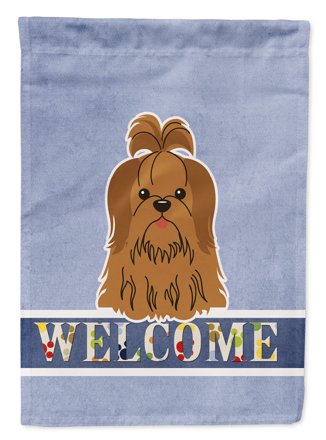 Drapeau de jardin Shih Tzu Caroline's Treasures Bienvenue multicolore