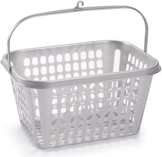 plastific 1 x Hanging Peg Basket Plastic Laundry Basket Laundry
