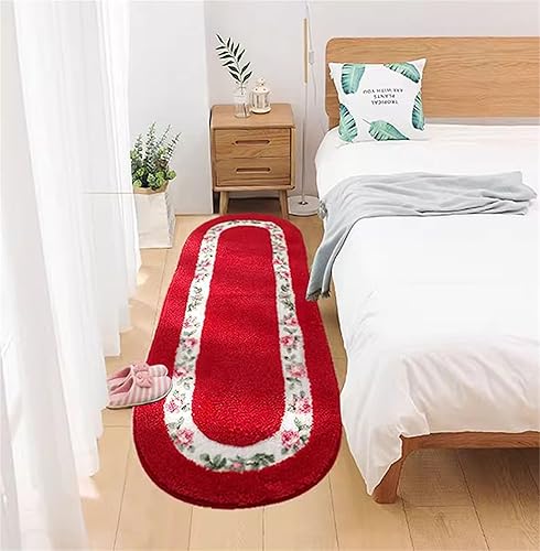 Miniatura 2 de Alfombra de baño con diseño floral rojo para baño, alfombra de baño con flores, alfombra de bañera floral, alfombra de baño floral, alfombra de