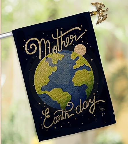 Miniatura 10 de Breeze Decor Juego de bandera del Día de la Tierra con águila y dulce vida, apoyo de la paz y la protección del medio ambiente, pancarta pequeña
