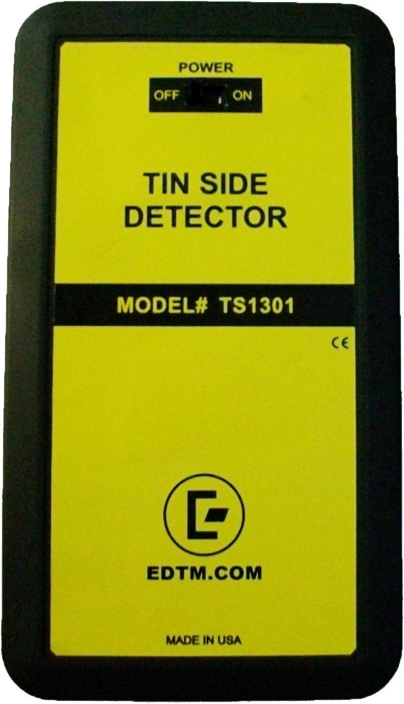 EDTM TS1301 Handheld Tin Side Detector Lamp – Battery-Powered UV Tool for Float, Laminated, Tempered, and Screen-Printed Glass – Durable and Field-Ready - Ideal for Glass Inspection, Made in USA