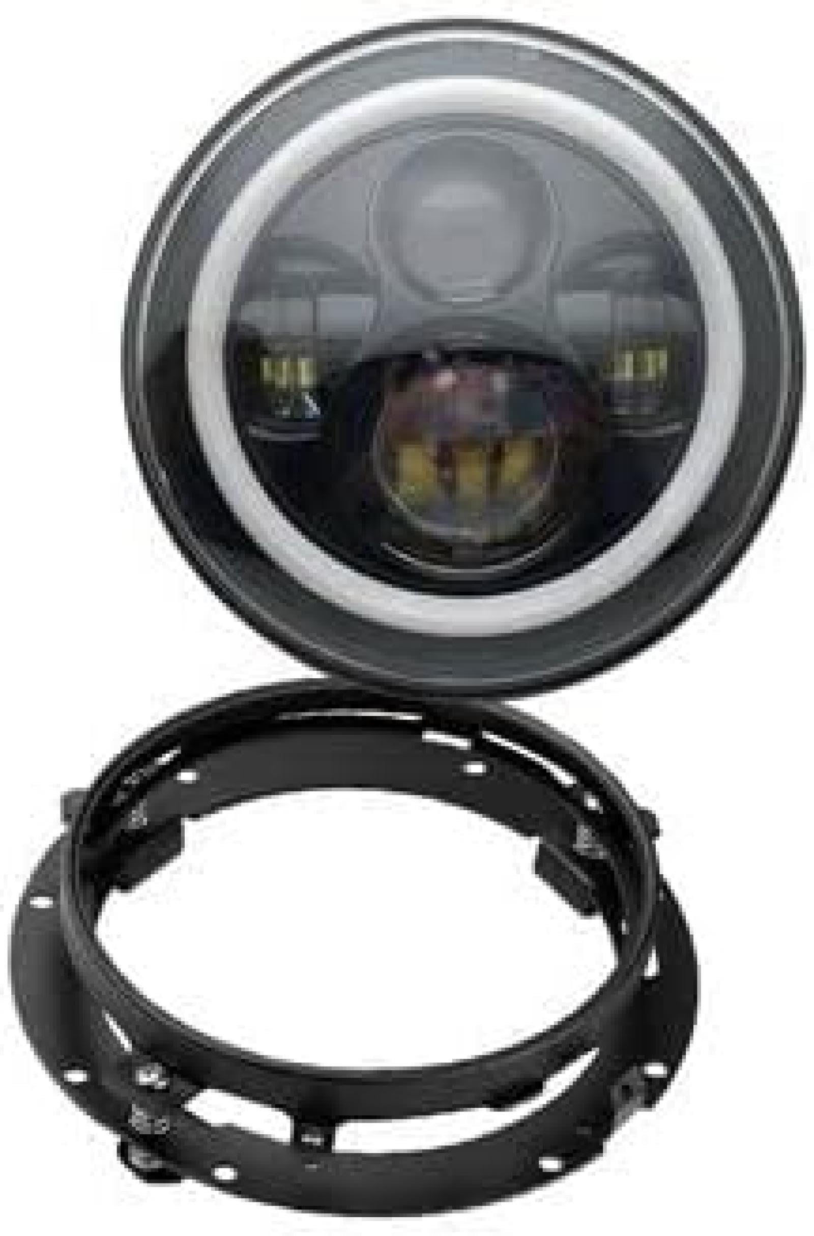 reflektor motocyklowy 40W 7" H4 Akcesoria motocyklowe Reflektor 7-calowy Uchwyt reflektora Lampa przeciwmgielna do motocykli Harley, Chopper, Cafe Racer, Bobber, Curiser.