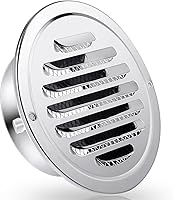 Vista 7 de Zonon 12 Piezas Rejillas de Ventilación de Sofito de Acero Inoxidable de 4 Pulgadas Redondas Cubierta de Ventilación de Secadora con Pantalla