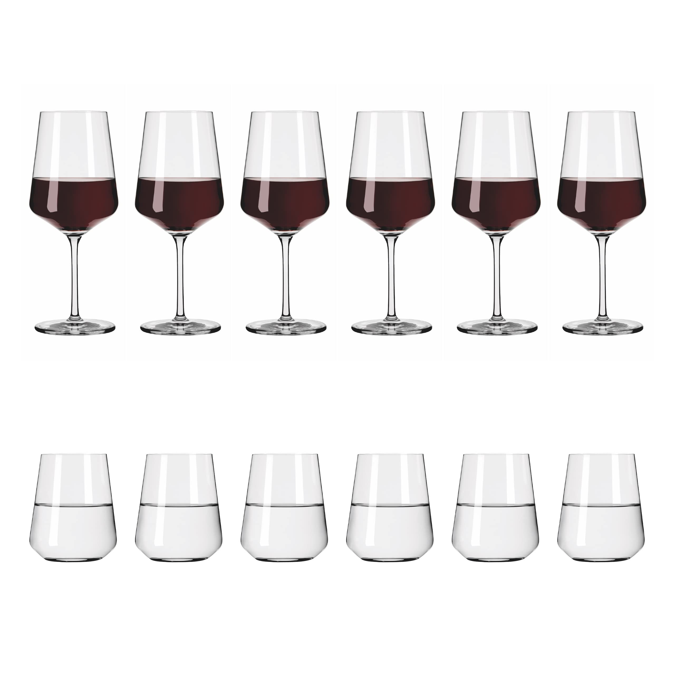 Ritzenhoff 6111002 Set de verres à vin rouge et à eau 500 ml Série Lichtweiss Julie n° 2-12 pièces - Made in Germany