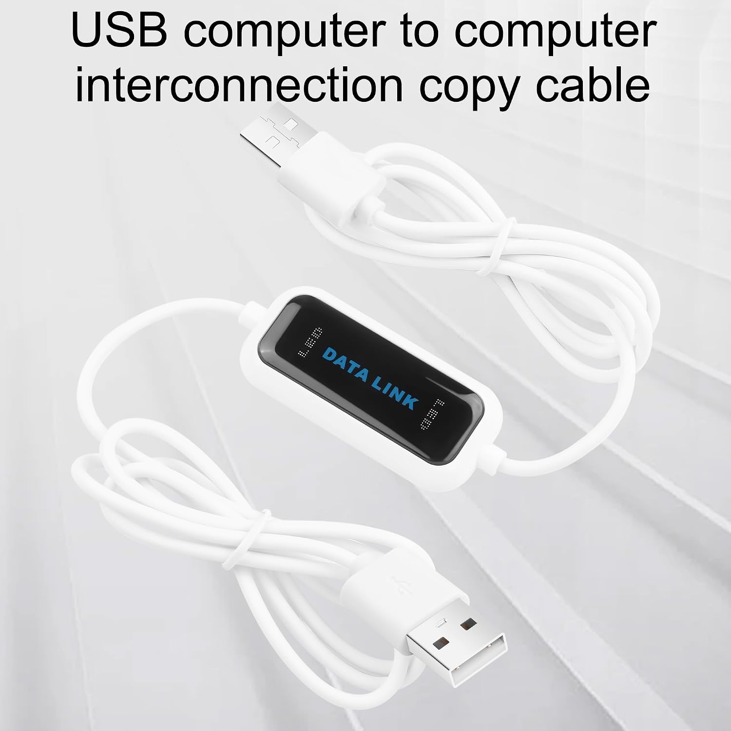 USB File Transfer Cable 1.5m - Windows Plug and Play No Driver, Built-in File Manager, PC to PC Data Sync Only, Does NOT Support Keyboard/Mouse Sharing image 5