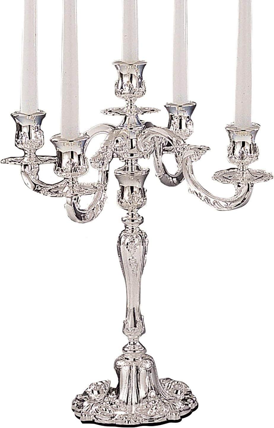 5 Lite Longwood Collection Silver Candelabra