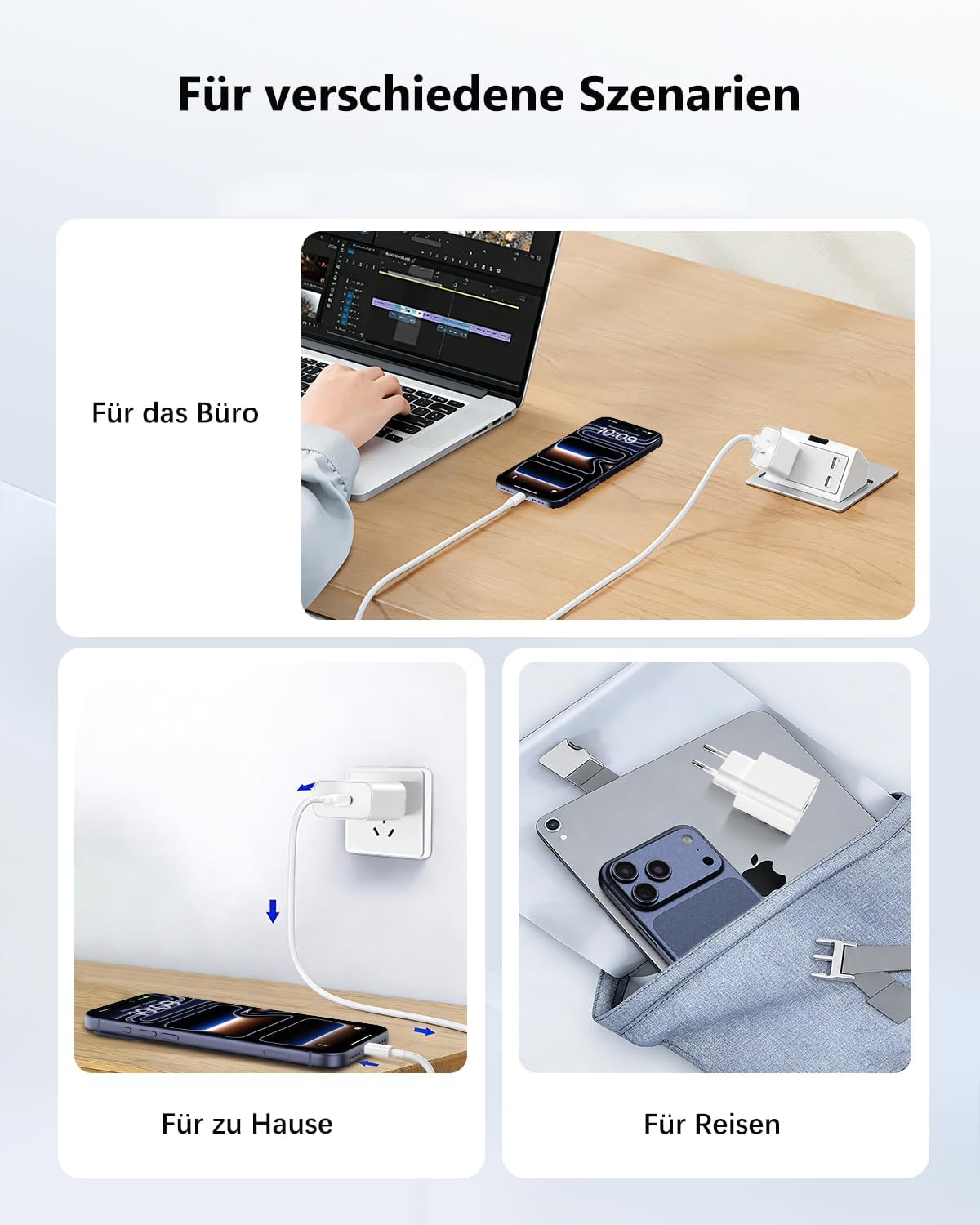 USB C Ladegerät Schnellladekabel Ladekabel für iPhone 17 16 15 Pro Max Plus/17 Air/17e/16e, iPad Pro/Air Mini/10.11.Generation,2Pack 25W USBC Schnellladegerät 2M Kabel Charger Adapter Netzteil Stecker
