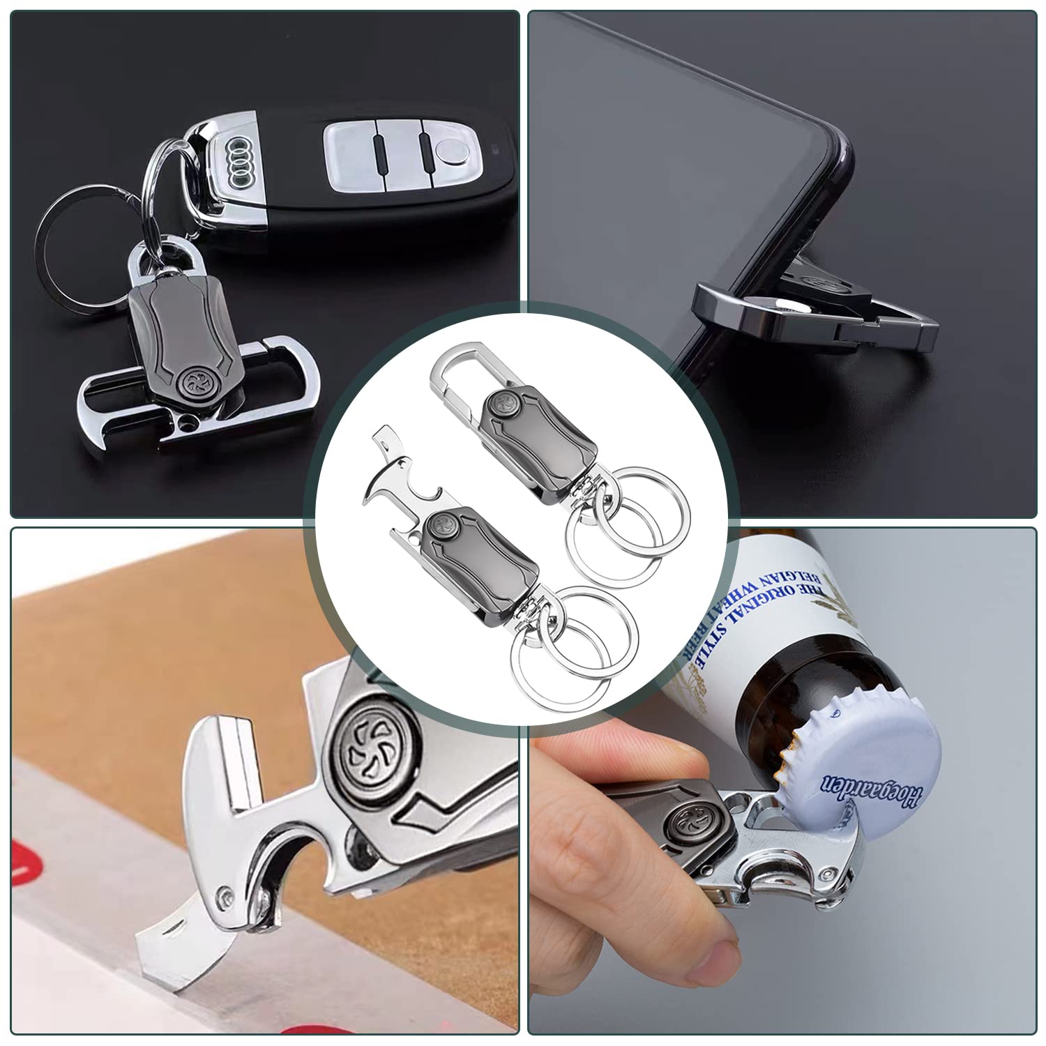 Portachiavi,2 pezzi Organizzatore Di Chiavi,Portachiavi Unisex,Portafoglio Tieni,Portachiavi Uomo,Marca Porta Chiavi Key Organizer per Casa Auto