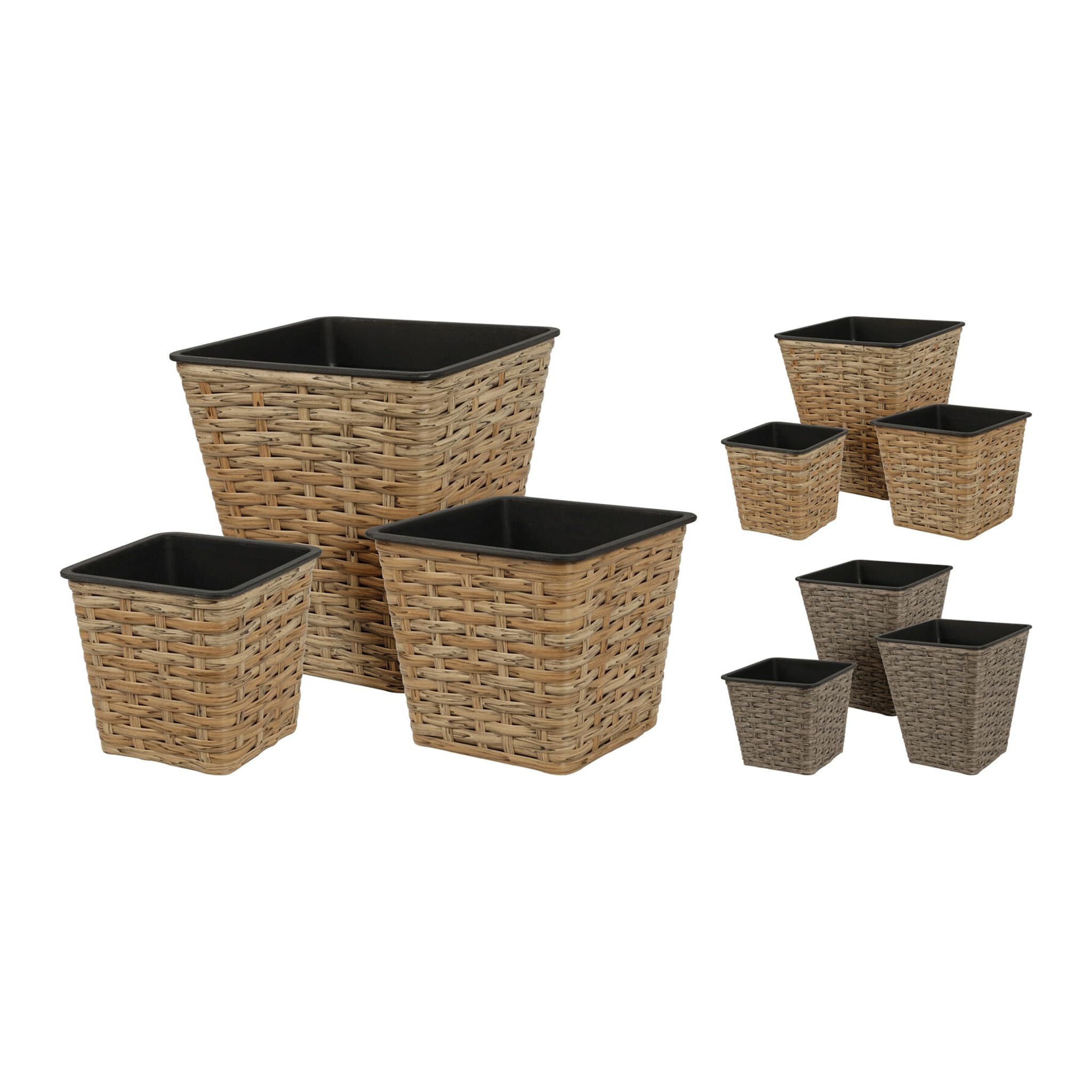 Assortiment de pots de fleurs de qualité supérieure finition carrée durable