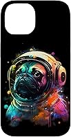 Vista 4 de Pug Astronaut Dog Funny Outer Space Colorful Cosmic Explorer Case for iPhone 16