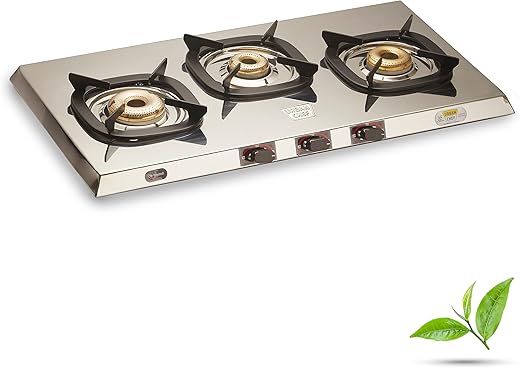 URBAN CHEF SLIM TRIM 3 BURNER STAINLESS STEEL-LPG READY & PNG COMPATIBLE