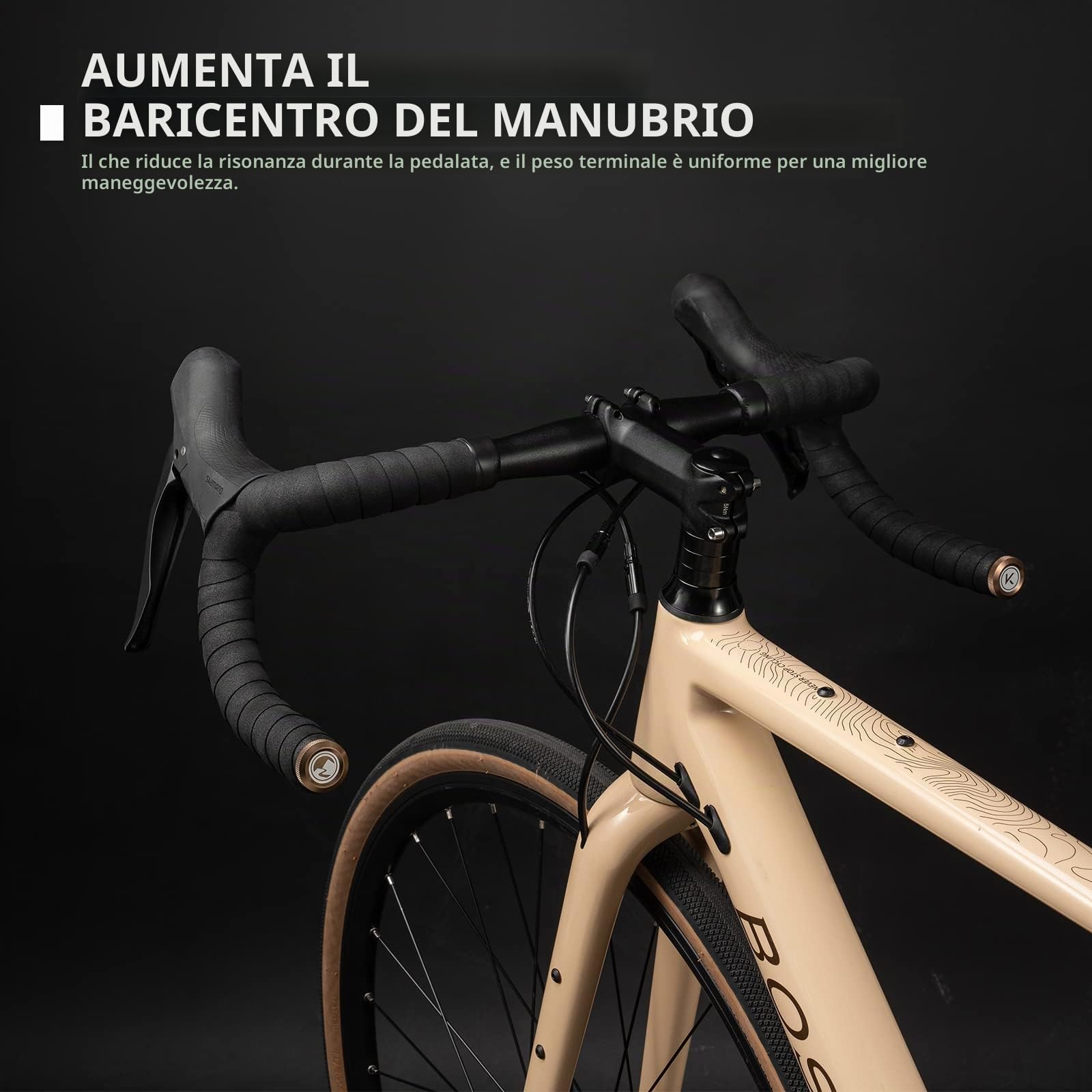 ROCKBROS Road to Sky Tappi Manubrio Bici, Tappi Terminali Manubrio Bicicletta in Alluminio, Adatto per MTB, Bici da Corsa, Accessori Bici (1 Paio)