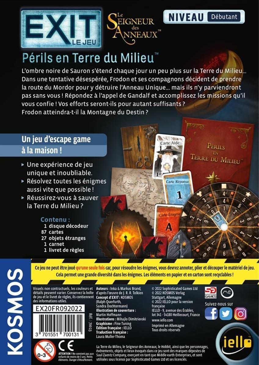 Blumie Shop Exit Lot en Français : Périls en Terre du Milieu + La Disparition de Sherlock + 1 Décapsuleur