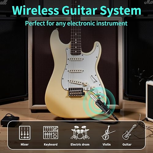 Miniatura 9 de Horse Sistema de micrófono inalámbrico XLR, transmisor inalámbrico de guitarra receptor enchufable para micrófonos de condensador dinámicos y de 48