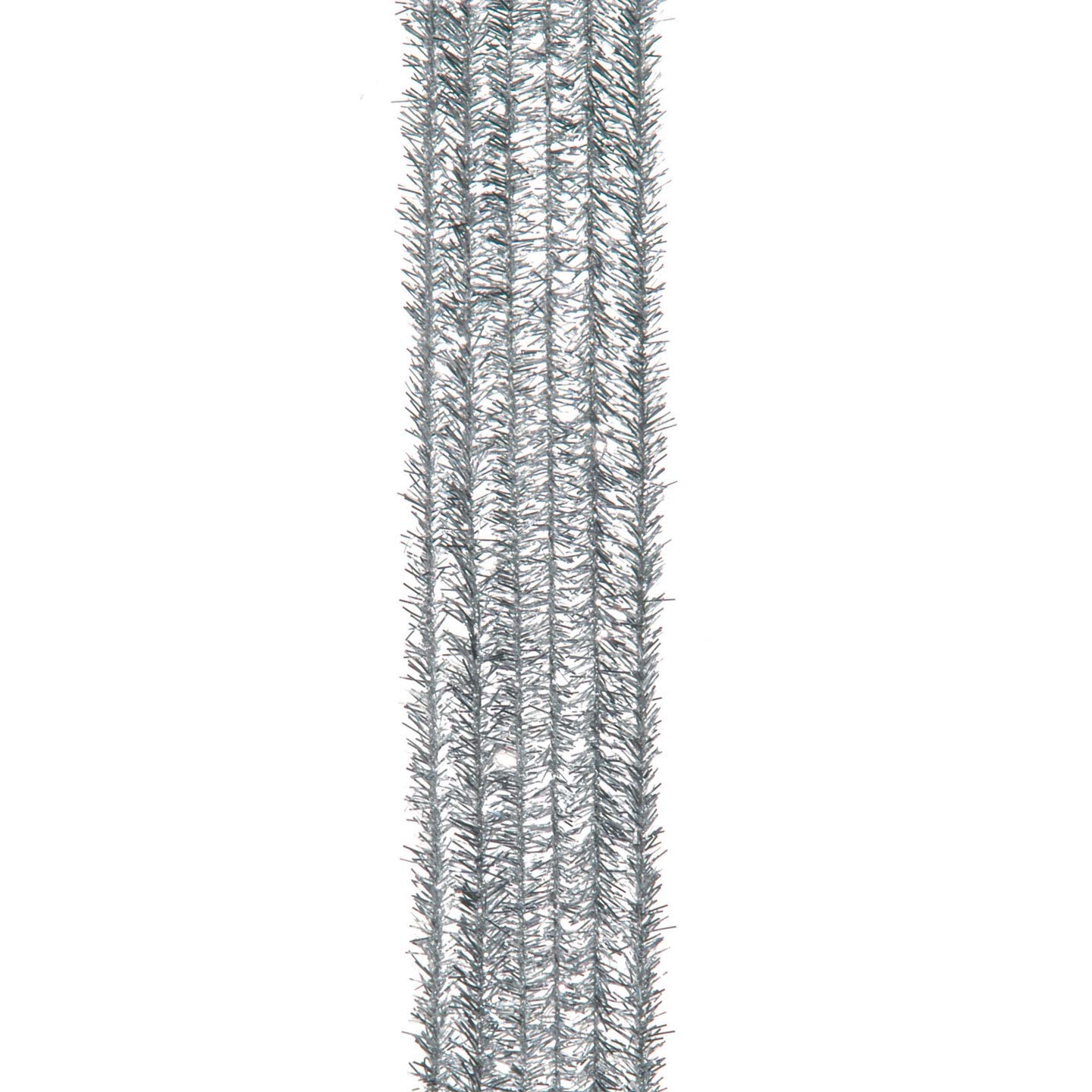 Darice Tinsel Stems 6mm Silver 12 inches 100 Pieces (1-Pack) 10171-19