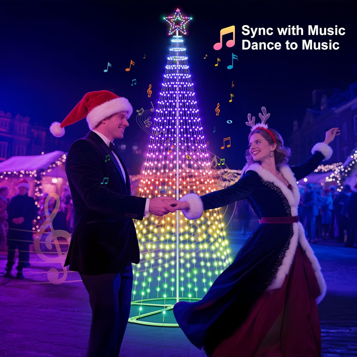12FT Smart Christmas Cone Tree Lights APP Controlled image 4