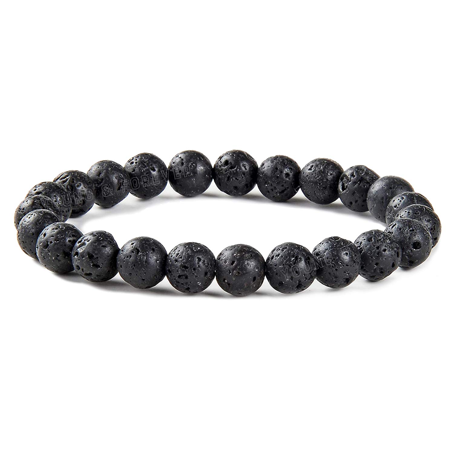 Gift Certified Reiki Crystal Semi Precious Gemstone Lava Rock Diffuser for Physical and Mental Strength Courage Healing Stone Stretch Bracelet for Men Women-image-30