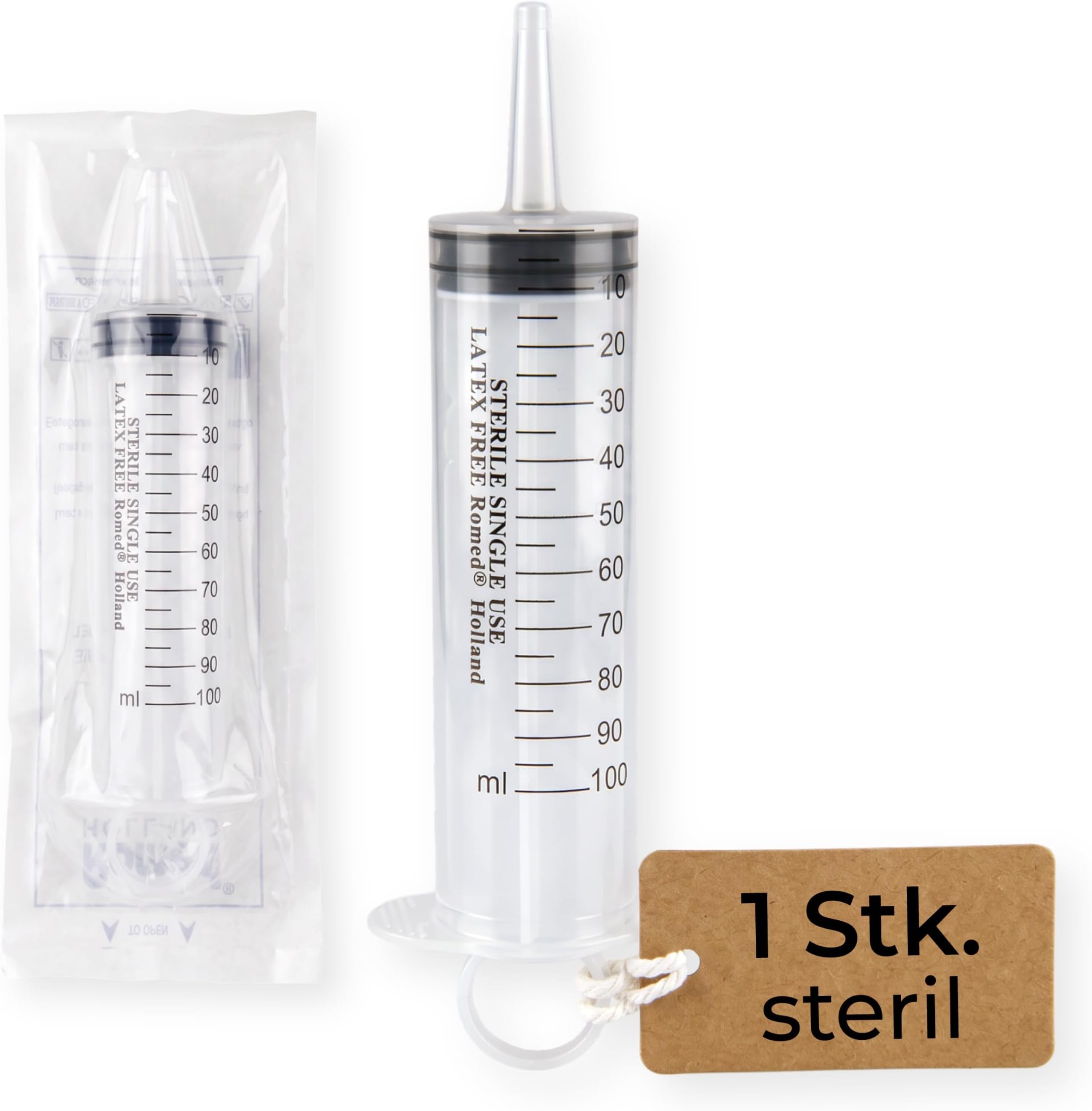 1 x Blasenspritze von Romed Medical Wundspritze 100 ml Blasenspritze steril verpackt