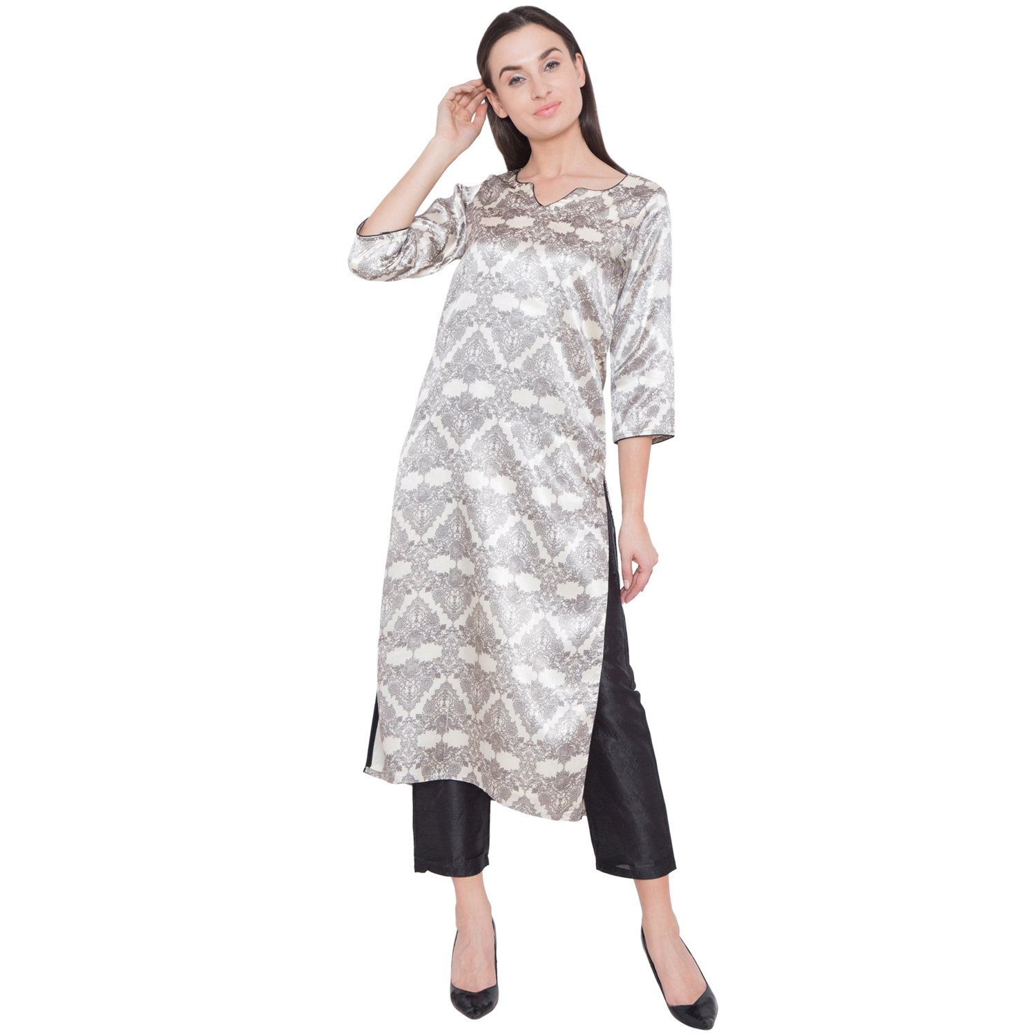 Buy Simbha Womens Long Off White Kurta 