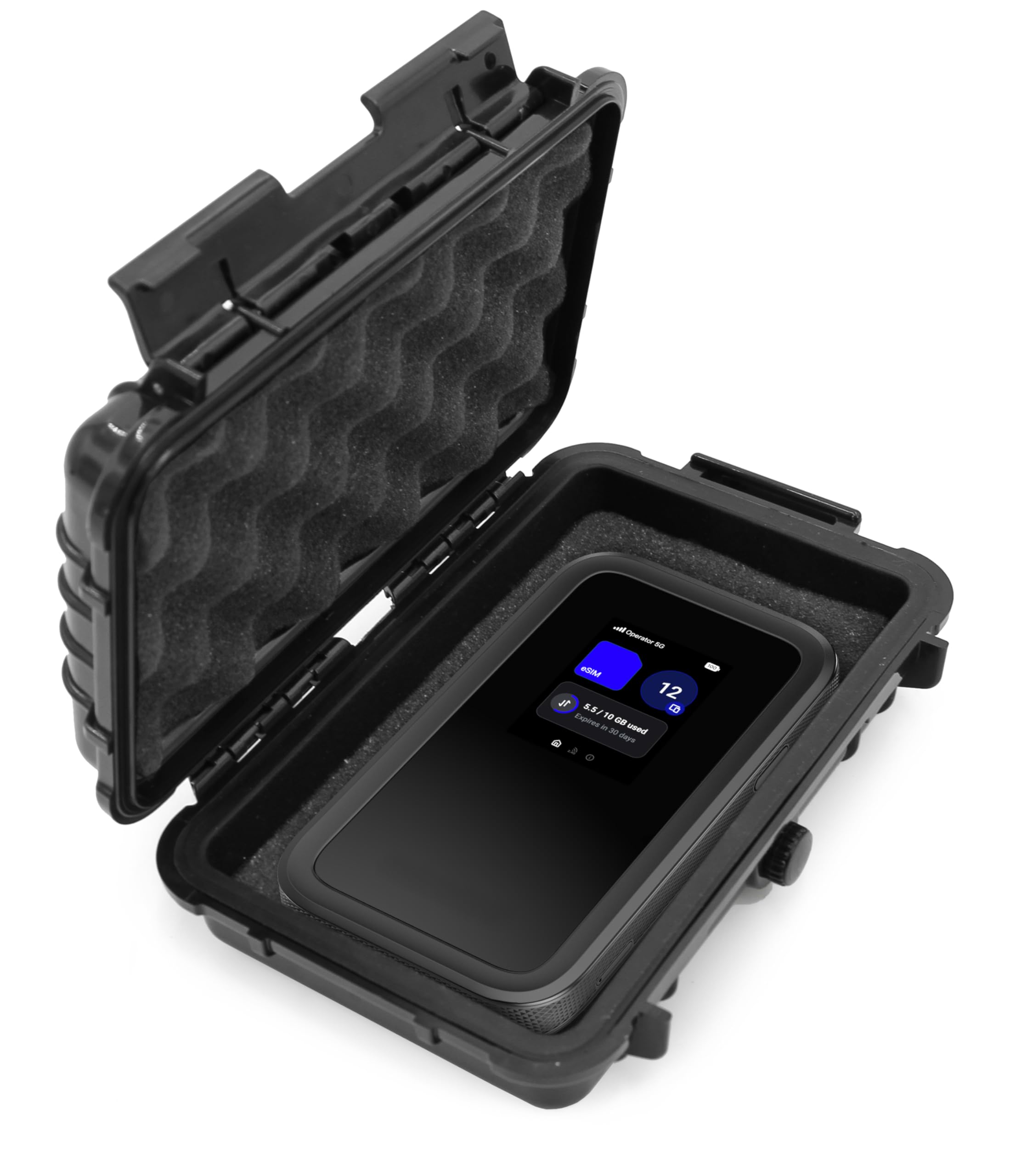 CASEMATIX Hard Case Compatible with NETGEAR Nighthawk 5G Mobile Hotspot M7 (MH7150) – Portable WiFi Router Travel Case, Waterproof, Crushproof, Padded, Compact Protection