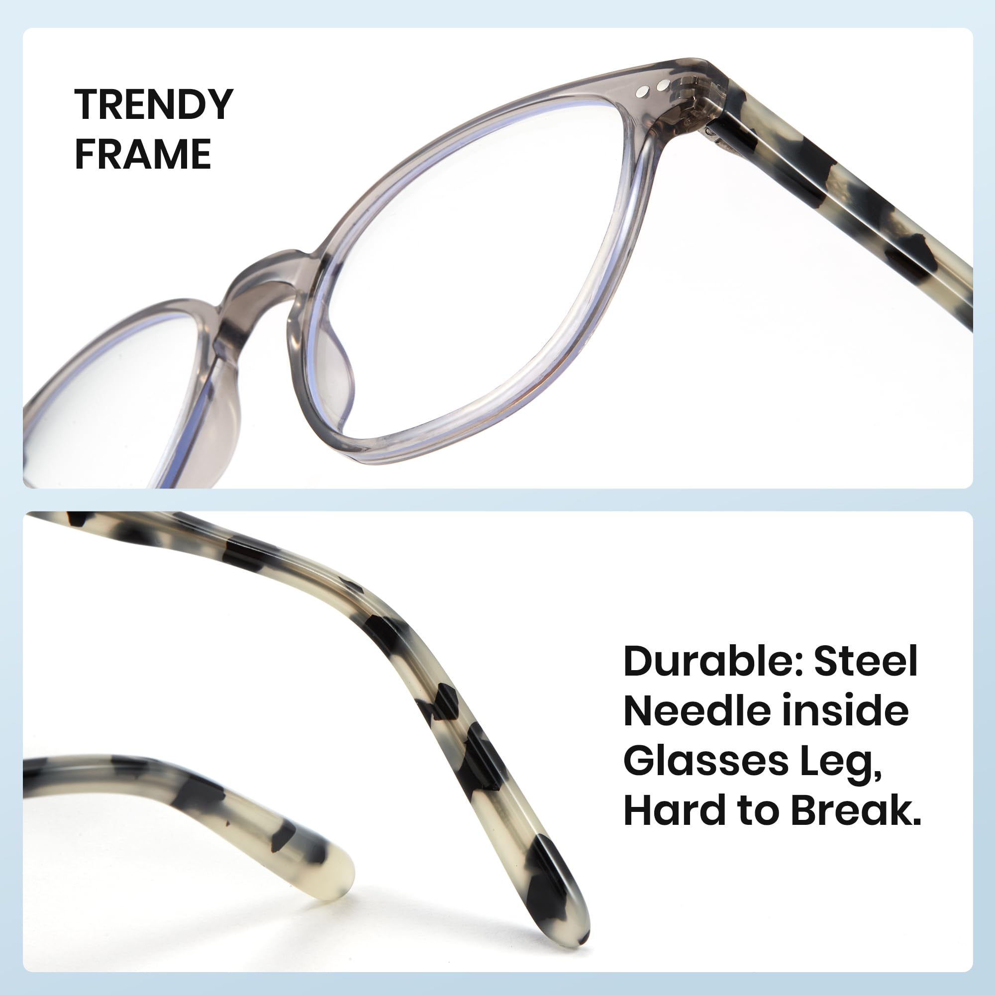 Cyxus Gafas de filtro de luz azul sin fuerza para hombre y mujer, gafas de protección para ordenador, gafas de videojuegos