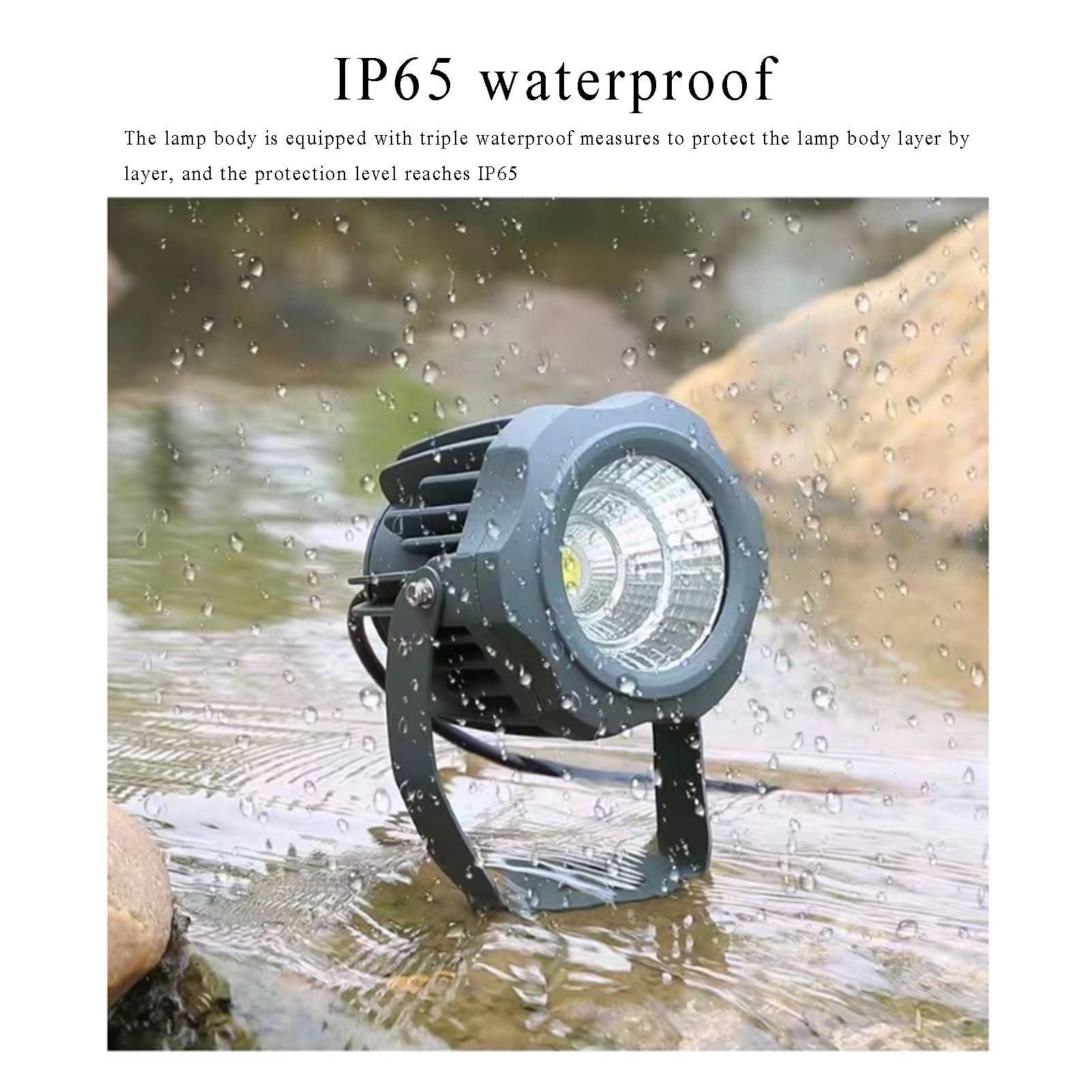 Focos Para Árboles - Foco LED Impermeable IP65, Luces De Jardín De Césped De Bajo Voltaje DC12/24V, Reflector COB Giratorio Para Exteriores, Para Plazas, Parques, Villas(Warm White,30W-DC12V)