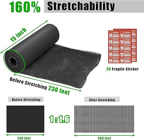 Miniatura 2 de Papel de embalaje de nido de abeja, papel de embalaje ecológico de 15 x 100 pies para mover papel reciclable de panal de abeja, suministros de