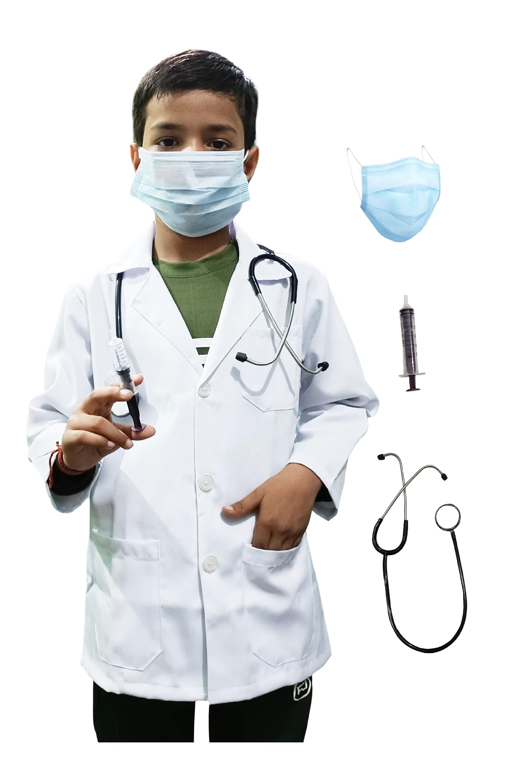 Fancy Design Hub Doctor Coat/Lab Coat for Kids,Boys & Girls with Accessories (White Color) (2 years to 4 years) (B0C953G1MQ) Amazon Price History, Amazon Price Tracker