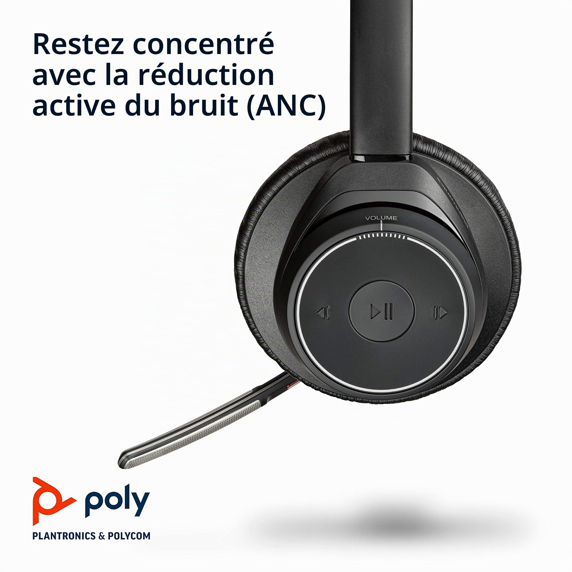 Plantronics Voyager Focus UC B825-M Micro Casque PC Noir