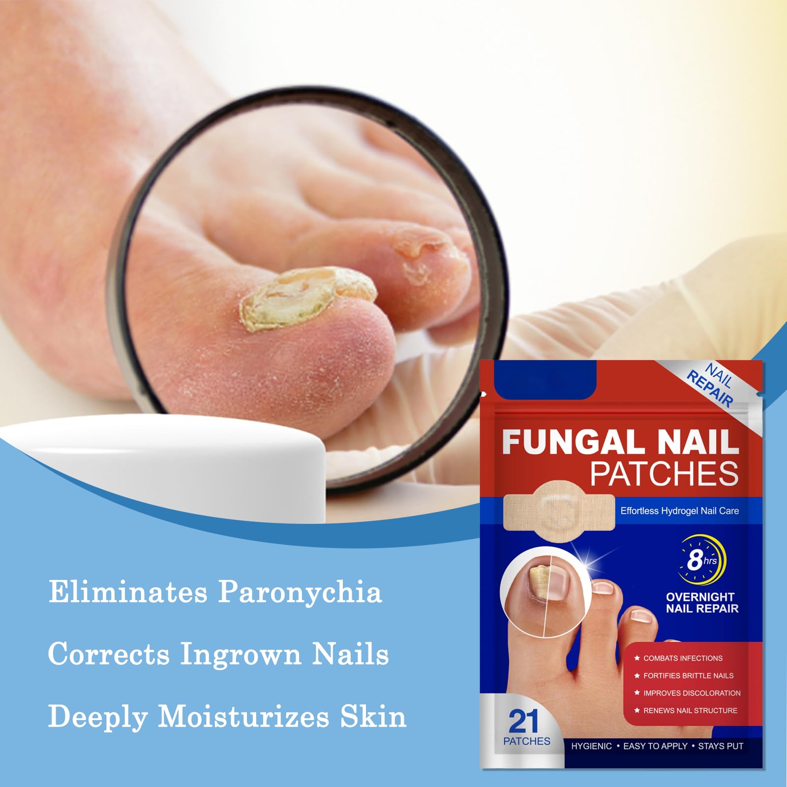 Fungal Nail Hydrogel Patches for Toenail Overnight - Image 3