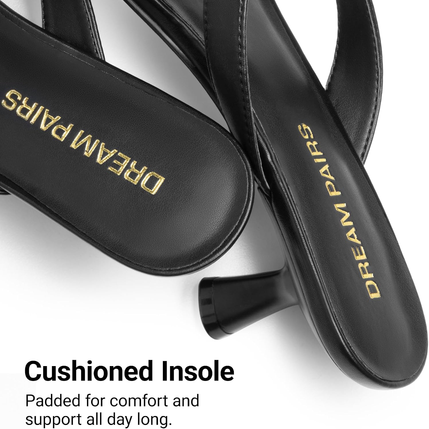 DREAM PAIRS Women’s Kitten Heel Flip Flops, Low Heel Dress Sandals with Thong Strap, Elegant Slip On Summer Shoes