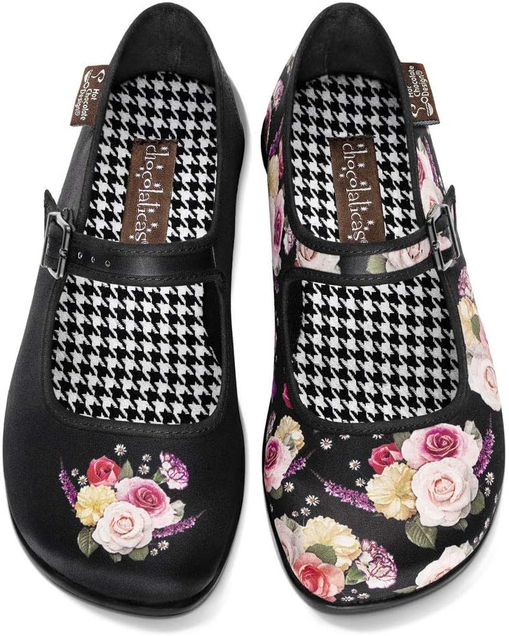 Hot Chocolate Design Chocolaticas Velvet Garden Women's Mary Jane Flat Multicoloured HCD 37, Velvet Garden, 5 UK