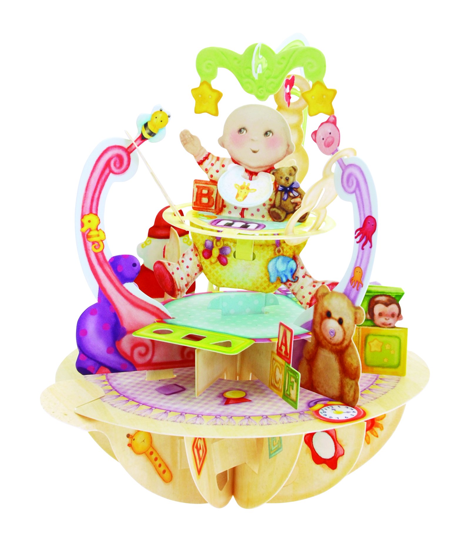 Santoro Pirouettes New Baby 3D Pop Up Card