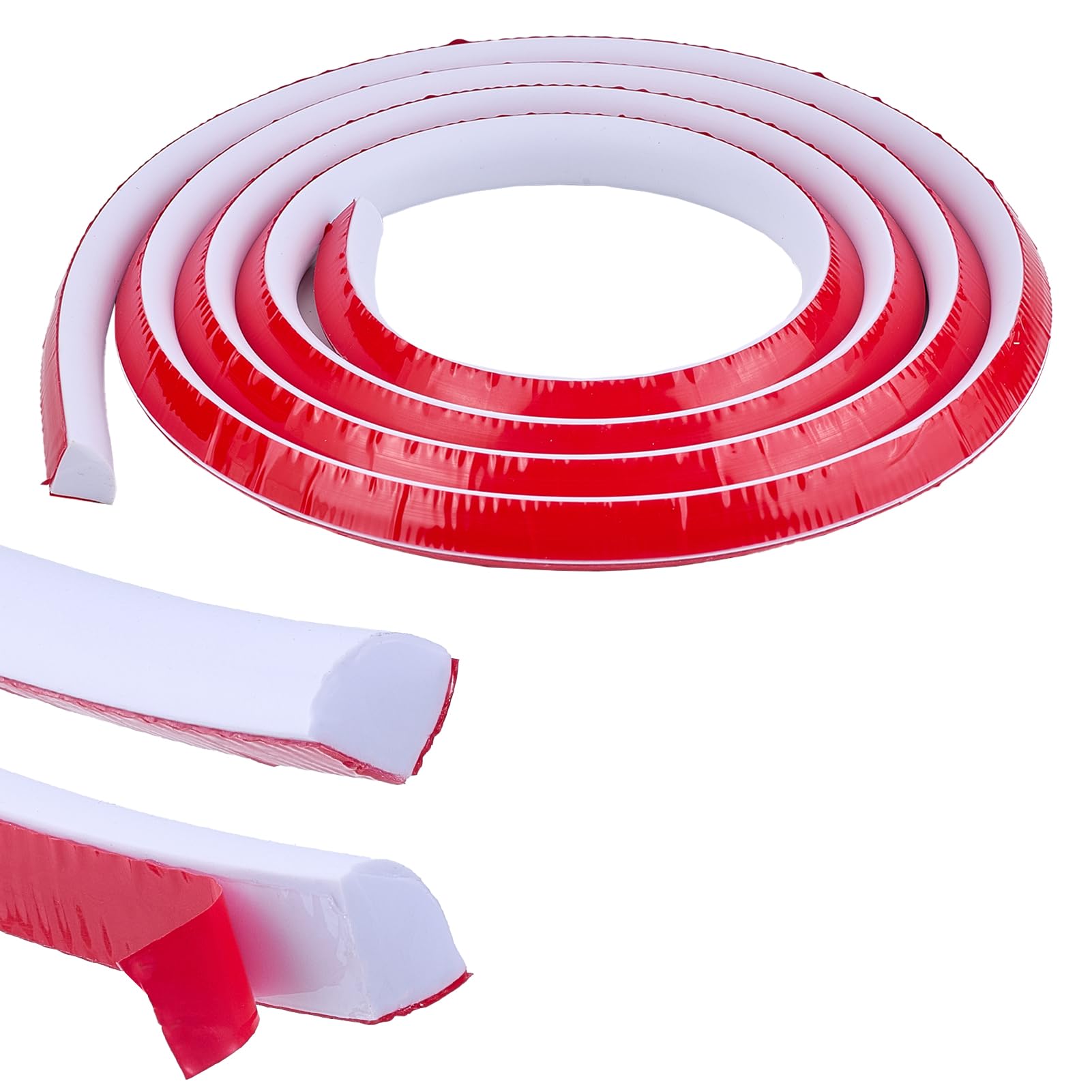 Moulure pliable à décoller et à coller avec bande de calfeutrage de 72 pouces pour joints nets