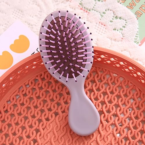 Miniatura 8 de Mini cepillo para cabello mojado, 50 piezas, cepillo desenredante de viaje, cerdas suaves, cepillo de pelo húmedo y seco, cepillo de pelo para niños