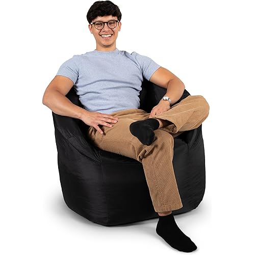 Big Joe Milano Beanbag Chair Stretch Limo Black Smartmax