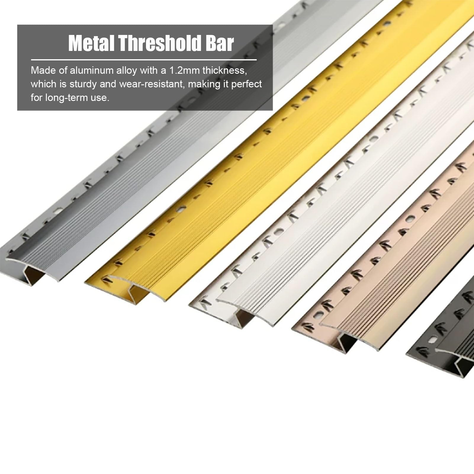 Perfil de Transición para Suelo Moldura de Aluminio para Cubrir Bordes en Forma
