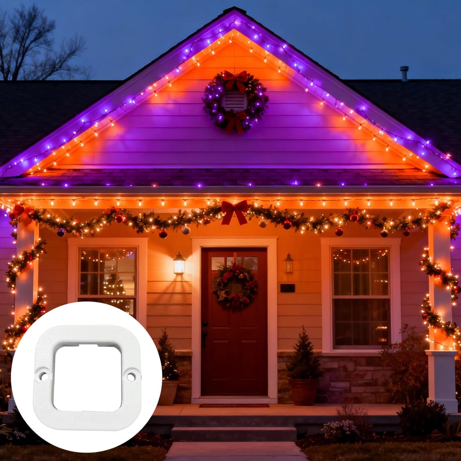 40 Pcs Light Clips With Screws, Anti-Drop Plastic Metal Mounting Brackets, For Led Strip Lights, Protective Holder For Home, Balcony, Store Decoration