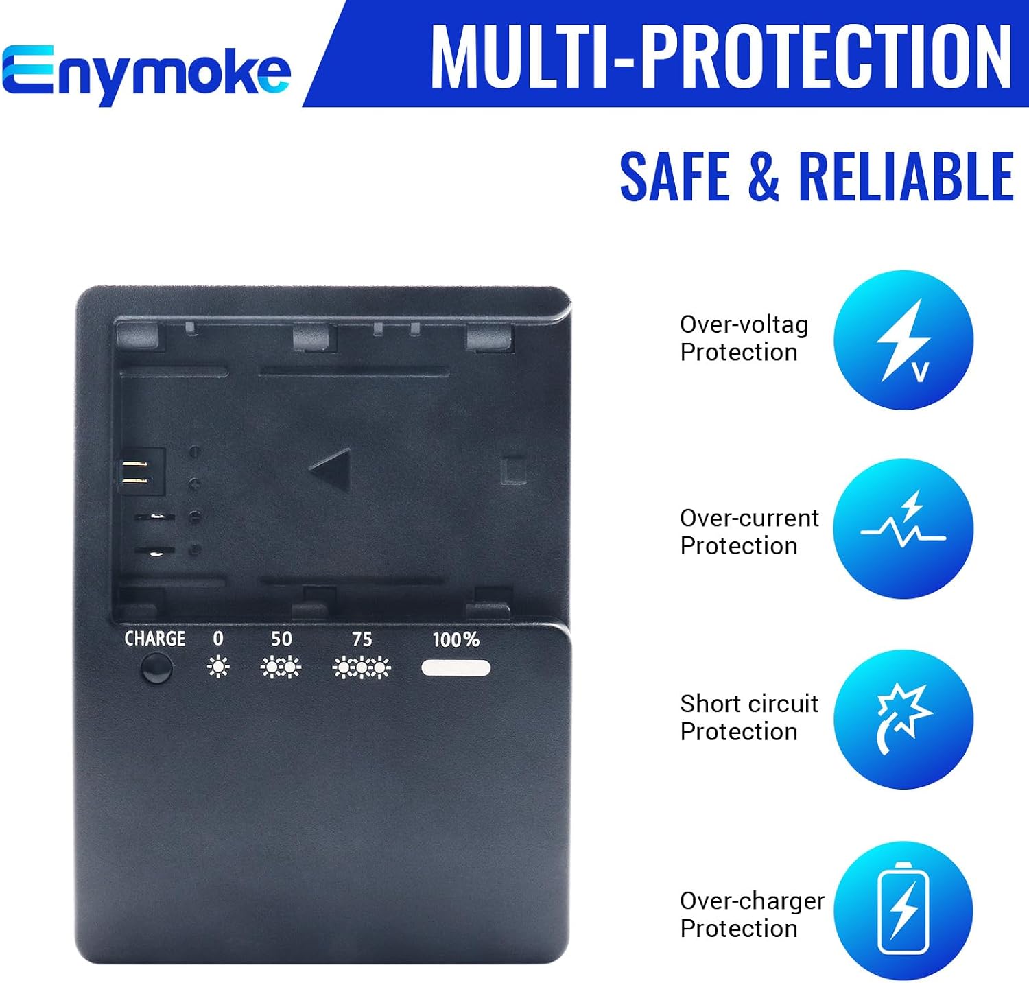 LP-E6 Battery Charger Compatible with Canon LP-E6 LC-E6 LC-E6N LC-E6NH Batteries for Canon EOS R R5 R5C R6 6D 7D 5D 5DS 5DS R 6D Mark II 7D Mark II 60D 70D Cameras Power Supply