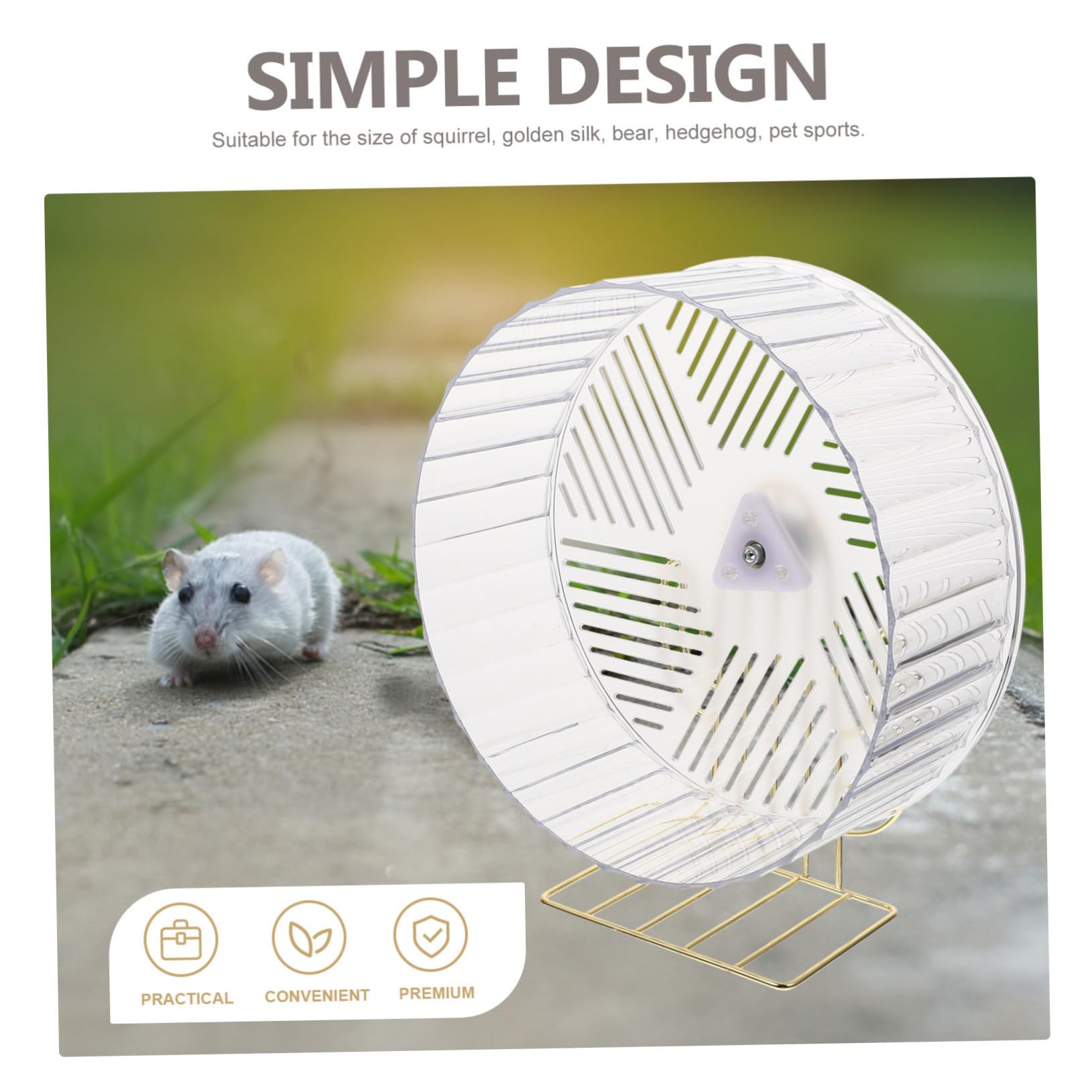 COLLBATH Roue pour Hamster Et Chinchilla Silencieuse Base Accessoire pour Cage à De Fer
