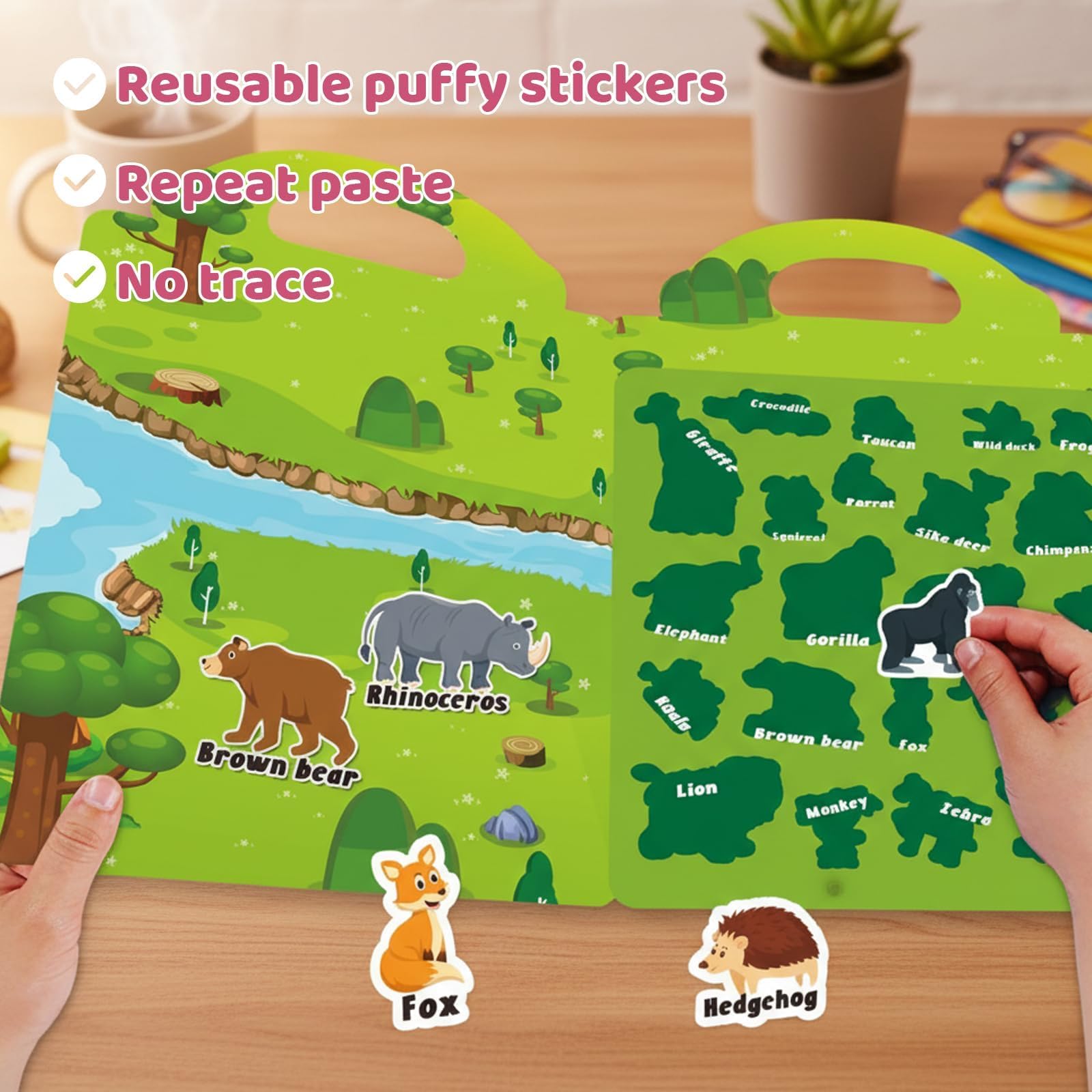 4 Pack Reusable Sticker Book, Books for 2+ Year Olds - Image 3