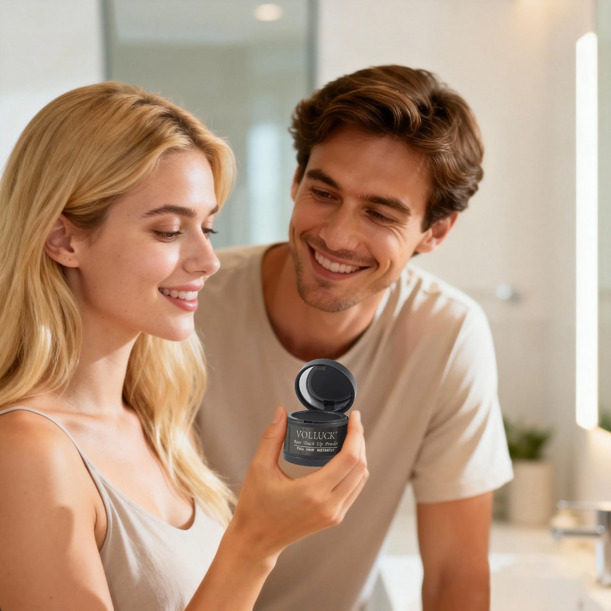 Hairline powder, Naturale a Lunga Durata Polvere per Capelli Uomo Donna, Impermeabile Ombretto per Capelli Ricrescita 4g (Biondo Medio)