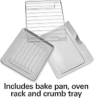 Vista 5 de Hamilton Beach 4-Slice Toaster Oven with 5 Cooking Modes (Bake, Broil, Keep Warm Toast & Bagel) with Stay On & Auto Shutoff, 2 Rack Positions, 1100