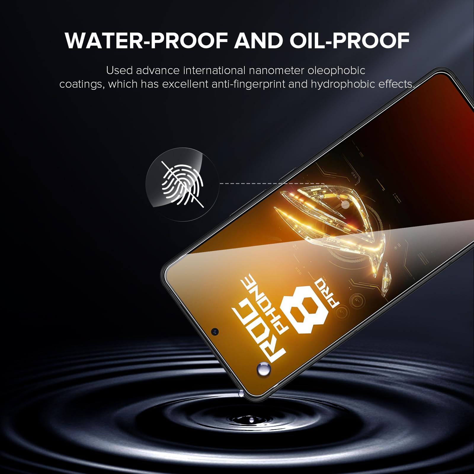 Brotect AirGlass Pellicola Vetro Per ASUS ROG Phone 8 Pro (3 Pezzi) | Protezione Schermo 9H Anti-impronta