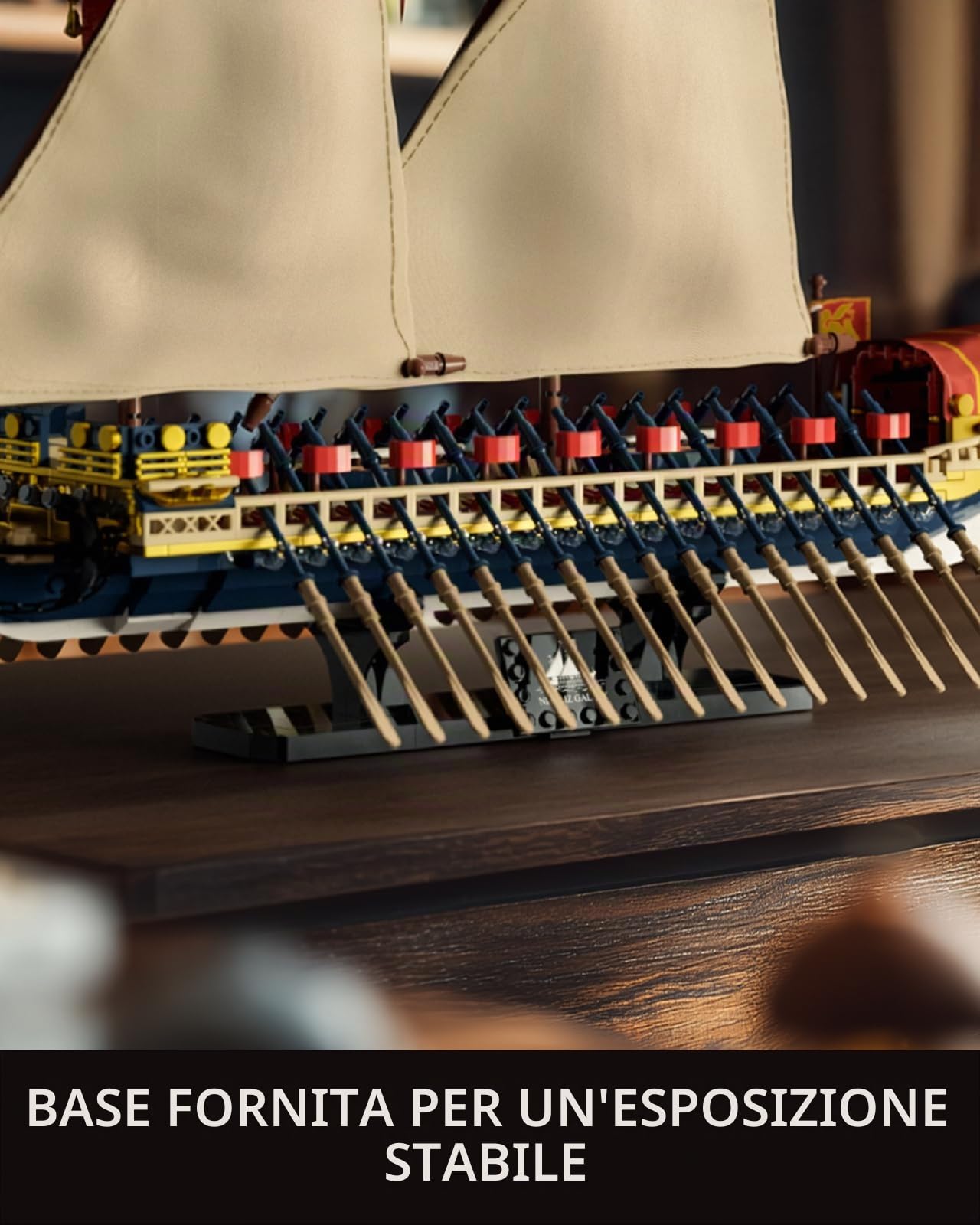 Nifeliz Kit di Costruzione della Nave a Vela Galea per Adulti, Modello di Nave Ammiraglia in Stile Galeazza per Esposizione e Collezione, Regalo per Appassionati di Navi (1.536 Pezzi, NF10338)