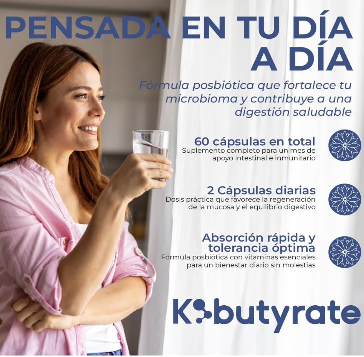 K-Butyrate 60 kapsułek, pobiotyczny suplement diety z wegańskim kwasem masłowym.