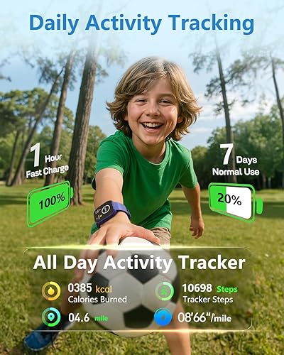 Miniatura 2 de MorePro Reloj inteligente para niños, no requiere aplicación, no requiere teléfono, reloj de seguimiento de actividad física para niños con