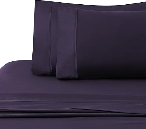 Miniatura 3 de Marina Decoration Juego de sábanas de 600 hilos de algodón percal de fibra larga ultra suave para todas las estaciones, juego de sábanas de 3 piezas