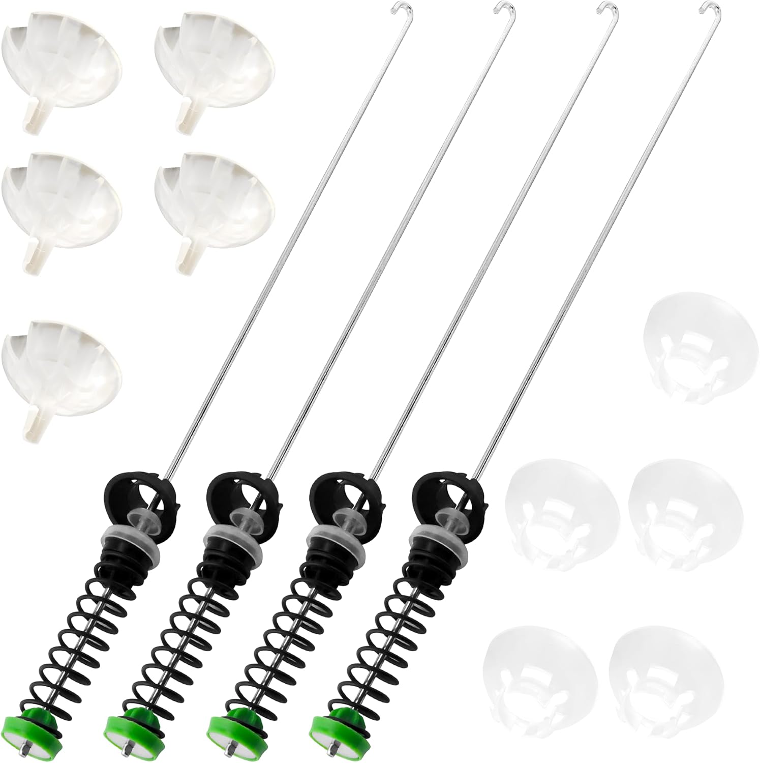 UPGRADED MVWX655DW2 W11130362 Suspension Rod kit fit for May.tag MVWC555DW1 MVWC565FW1 MVWC565FW2 fit for Whirl.pool WTW5000DW WTW5000DW1 WTW5000DW2 Replaces W10594080 W10748956 W10780040 by TOMOON