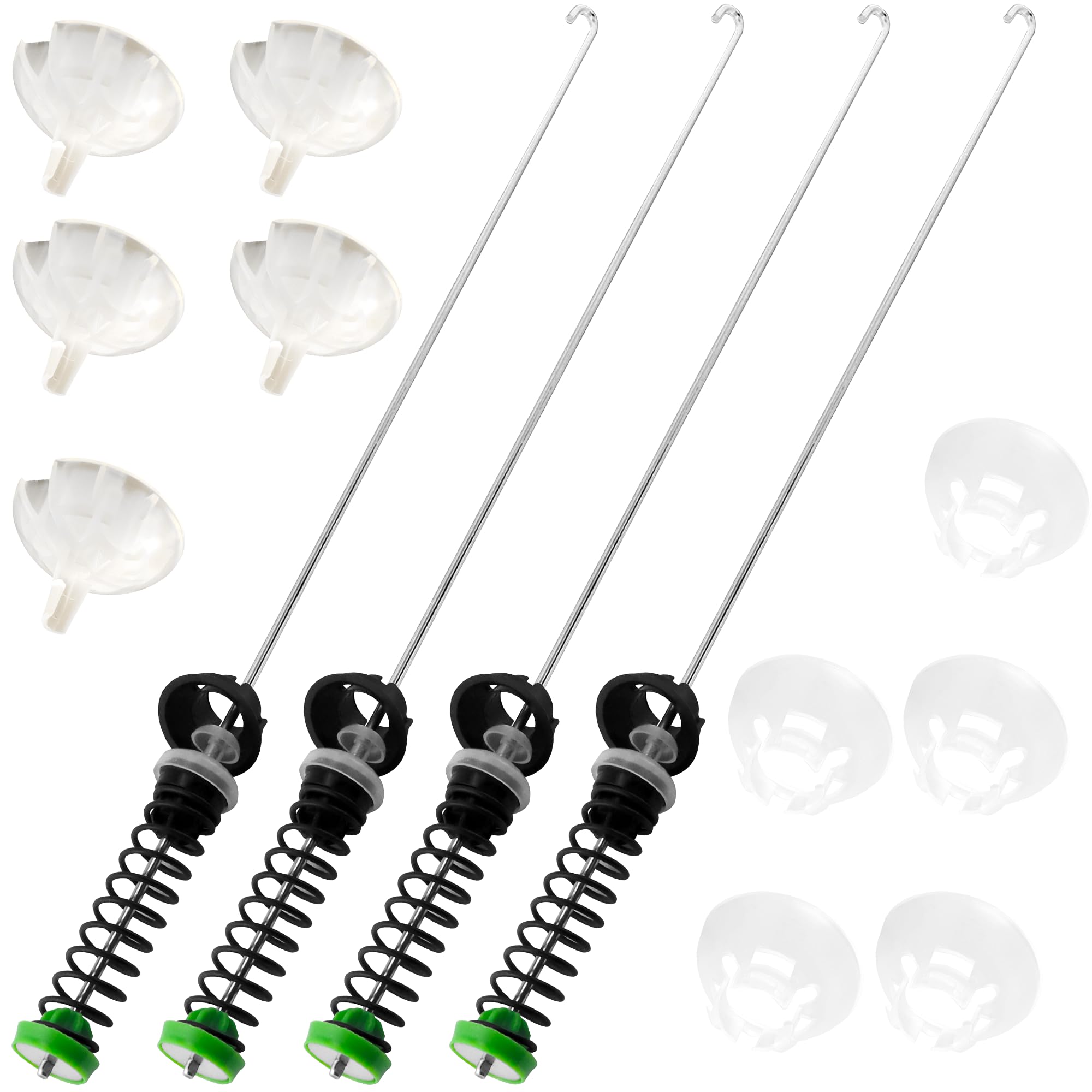 UPGRADED MVWX655DW2 W11130362 Suspension Rod kit fit for May.tag MVWC565FW1 MVWC555DW1 MVWC565FW2 fit for Whirl.pool WTW5000DW3 WTW5000DW1 WTW5000DW2 Replaces W10594080 W10748956 W10780040 by TOMOON